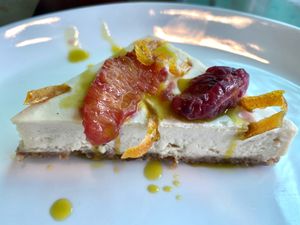 Lemon cheesecake  at Mesa Verde in Santa Barbara