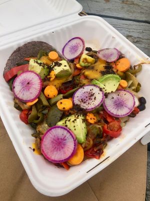 rajas tacos at Mesa Verde in Santa Barbara