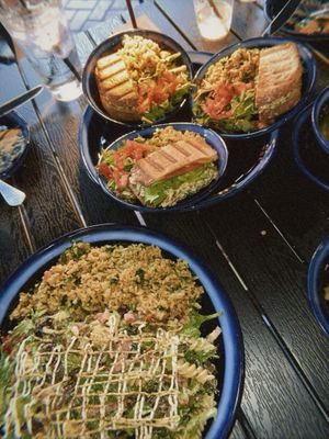 Falafel salad and tuna melt   at True Vegan in Delray Beach