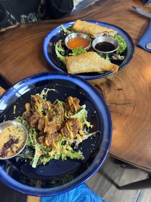 Eggroll and chicken bites   at True Vegan in Delray Beach