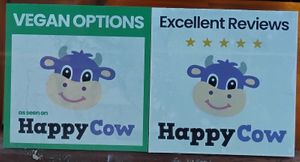 Well deserving of their HappyCow window stickers at Soul Bowl in London