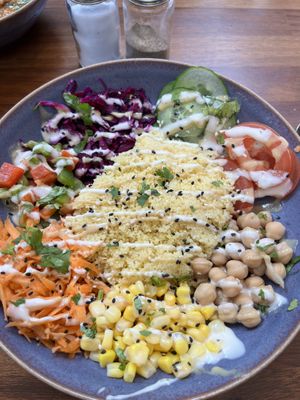 Rainbow salad bowl  at Soul Bowl in London