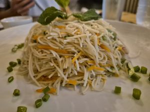 Vegan noodles at Bee Cafe in Southern Province