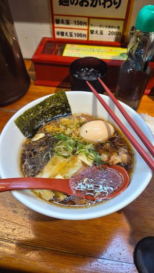 Added tamago because im a lacto ovo at Kyushu Jangara Akihabara in Tokyo