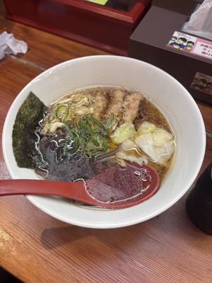 soy sauce ramen   at Kyushu Jangara Akihabara in Tokyo