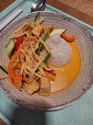 Red Curry with Tofu, good! at Asia Gourmet in Berlin