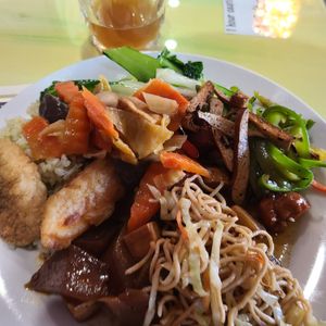 Yum yum yum at Happy Lotus Veggie Restaurant in Calgary