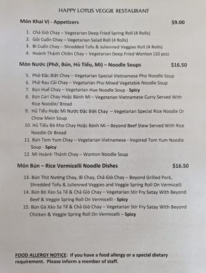  at Happy Lotus Veggie Restaurant in Calgary