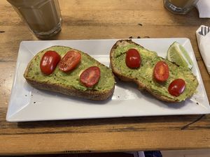 Avocado toast no eggs no cheese  at Cafe One Eight in Lancaster