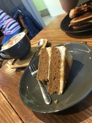 Chai cake slice   at Power Plant Cafe in Plymouth