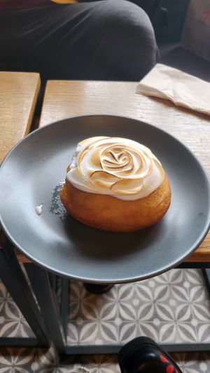 Lemon doughnut 🥰 at Power Plant Cafe in Plymouth