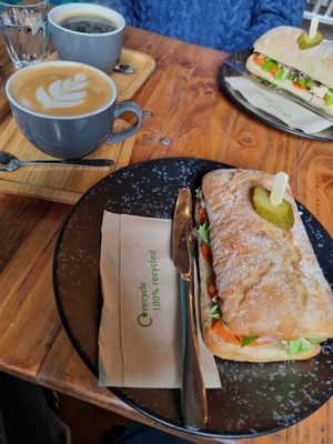 Buffalo Chickn sandwich at Power Plant Cafe in Plymouth