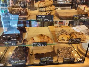 Loads of vegan cakes and pastries at Power Plant Cafe in Plymouth
