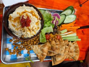 hummus plate at Silver Branch Rockville Beerworks in Derwood