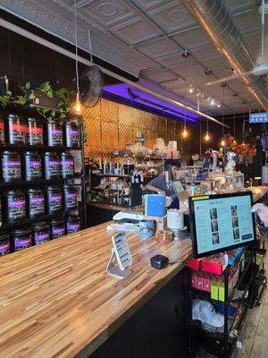 Order counter at Eli Tea Bar in Chicago