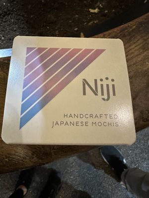 Vegan mochi options  at Niji Mochis in London