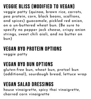 Vegan Options  at The Stand - American Classics Redefined in Tustin