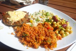 Zucchini schniztel at Kiez Vegan - Kortestrasse in Berlin