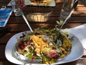 Kumpir with 10 salads at Kiez Vegan - Kortestrasse in Berlin