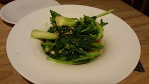 Pac Bong - Greens in amazing garlic sauce at Thai House - Bayit Thailandi in Tel Aviv