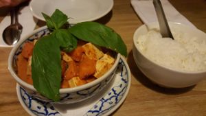 Sweet potato and tofu in coconut milk at Thai House - Bayit Thailandi in Tel Aviv
