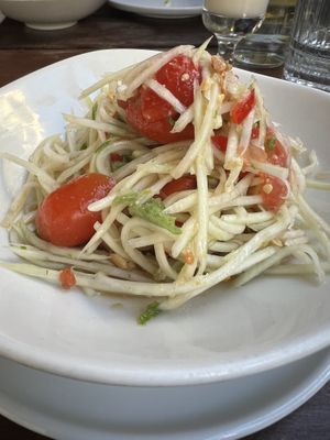 סום טאם (סלט פאפאיה) #Veganuary at Thai House - Bayit Thailandi in Tel Aviv