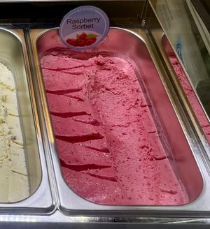 Raspberry sorbet  at Scoop  in Phnom Penh