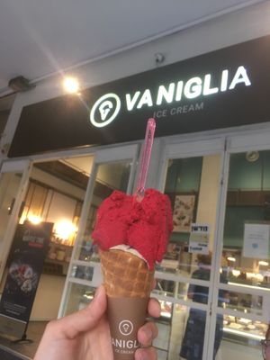 Cherry + peanut butter, banana & chocolate  at Vaniglia - Ibn Gvirol in Tel Aviv