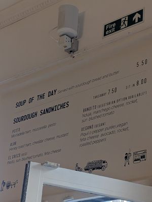 Vegan sandwich on menu at Roasters - Artisan Cafe in Edinburgh
