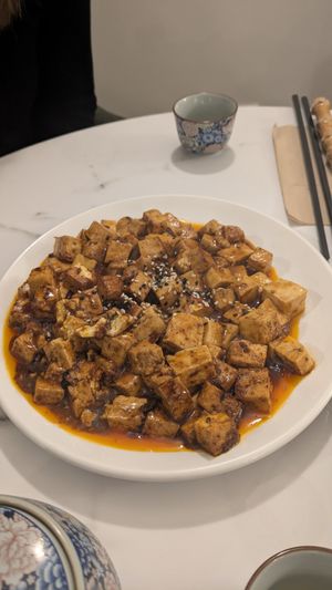 Mapo tofu at Peony Café in England