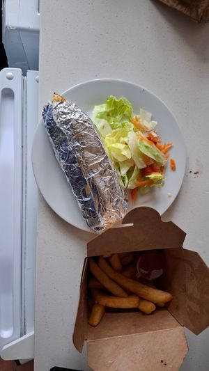 Burrito combo (vegan) at Burrito House Birkenhead in Auckland