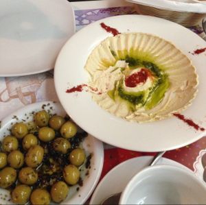 Hummus - so delicious :) at Malak in Santiago De Compostela