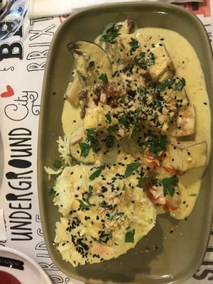 The tofu curry was phenomenal! at Malak in Santiago De Compostela