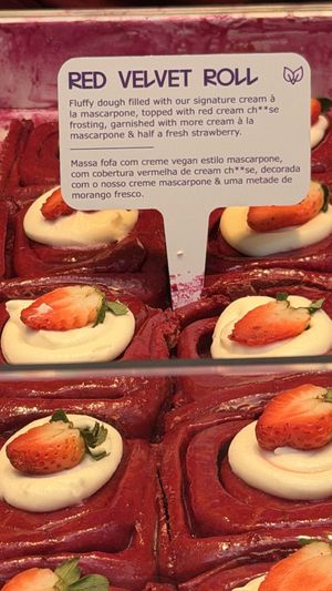 Red velvet rolls   at Cinnamood Lisbon in Lisbon