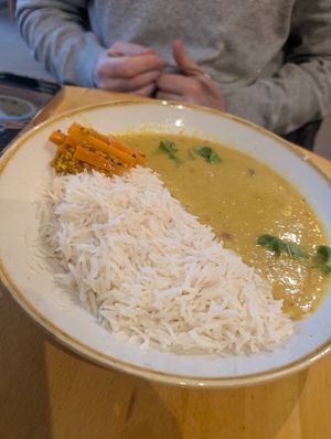 Lentils and rice  - Dal bhat at Mountain Momo in Edinburgh