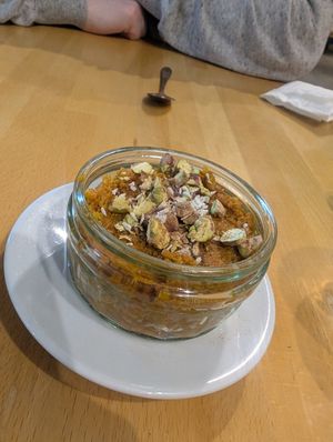 Carrot halwa at Mountain Momo in Edinburgh