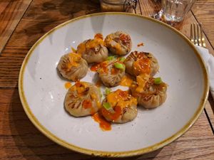 Soy and veg momo at Mountain Momo in Edinburgh