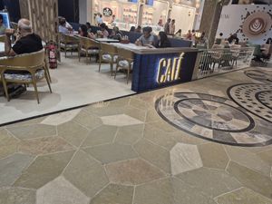 The entrance to the cafe at Earth Cafe in Mumbai