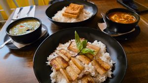 Curry's, Tofu, Mushrooms and Rice at CoCoCurry - Thai Curry Cafe in San Diego