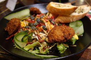 Super Salad + falafel (vegan) at BRASSERIE Saarbrücken in Saarland