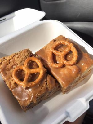 Salted Caramel Pretzel Blondies  at Cherry Darlings Bakehouse in Adelaide