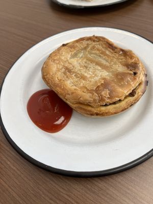 Lentil and vegetable pie   at Cherry Darlings Bakehouse in Adelaide