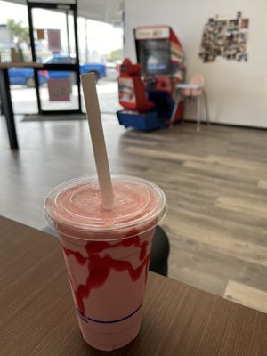 Strawberry thick shake   at Cherry Darlings Bakehouse in Adelaide