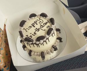 Birthday cake ordered in 2019 at Cherry Darlings Bakehouse in Adelaide