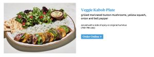 Veggie Kabob Plate  at Luna Grill in San Diego