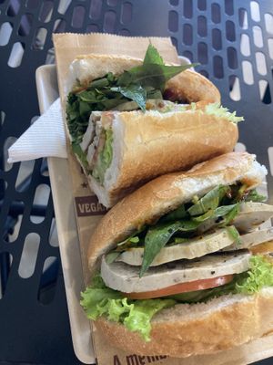 Vegan sausage banh mi  at Bánh Mì XANH - Bánh Mì Chay in Thanh Pho Ho Chi Minh