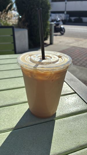 Soy milk Carmel latte   at Brew Thru in Pensacola