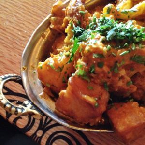 Aloo Gobi (vegan) at Indira in Tel Aviv
