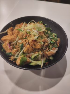 Tofu glass noodles (vegan) at Asiagourmet in Hessen