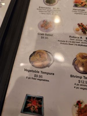 Lots of sweet potatoes in the veggie tempura at Shogun in New Caney